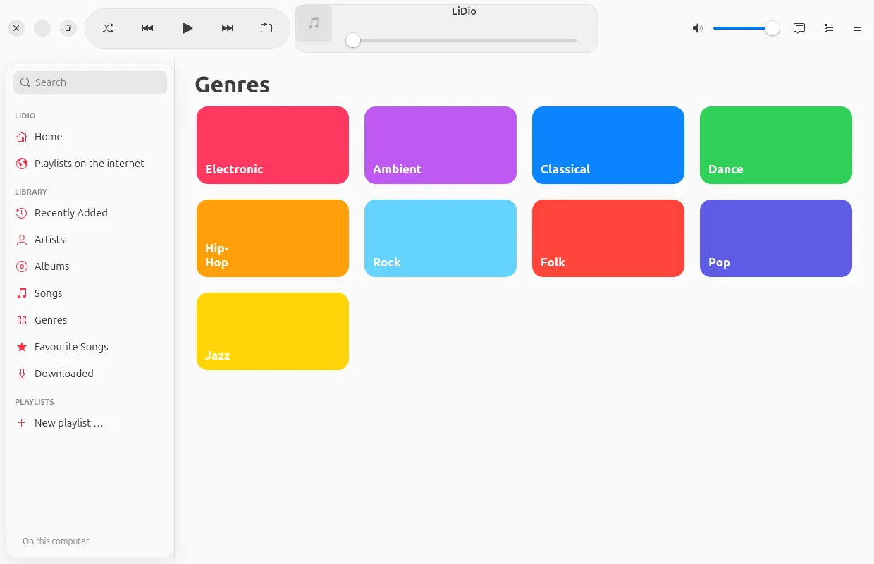 Genres as coloured tiles